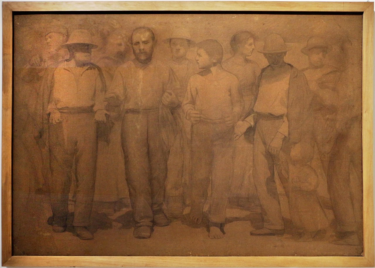 Cartone per il quarto stato - Galleria nazionale d'arte moderna, Roma